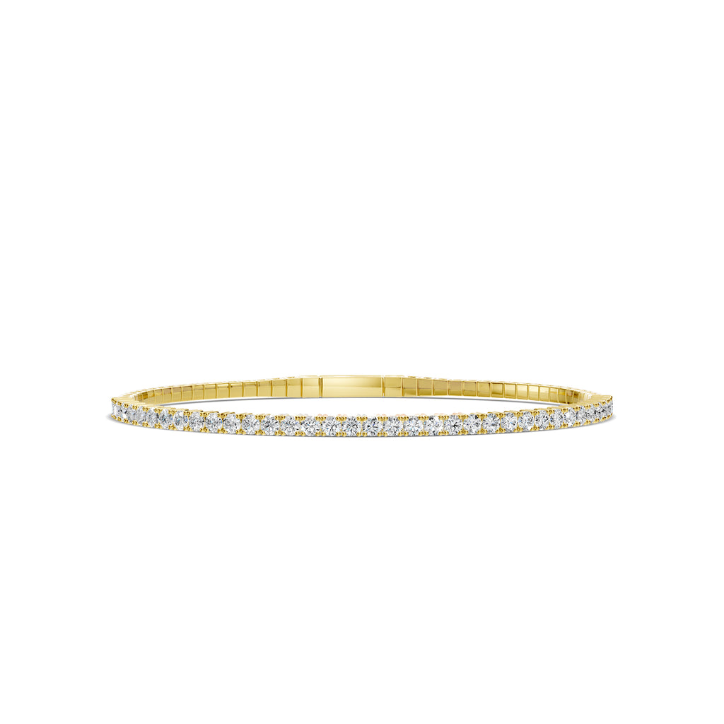 Classic 4 Prong 2.10 Ctw Flex Diamond Bangle Bracelet