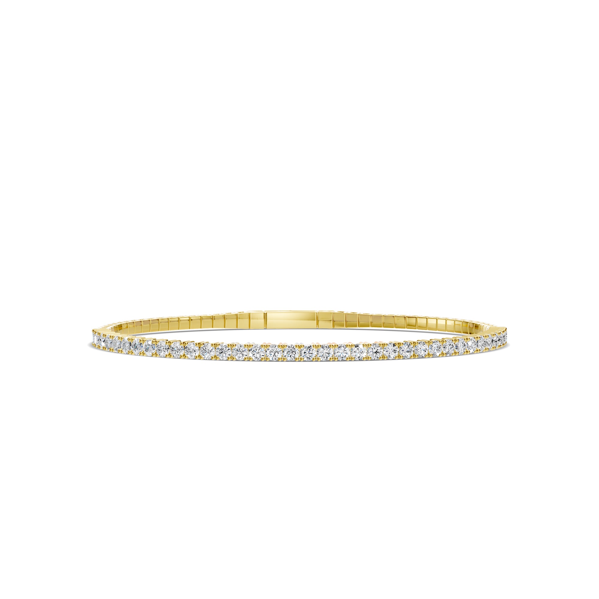 Classic 4 Prong 2.10 Ctw Flex Diamond Bangle Bracelet