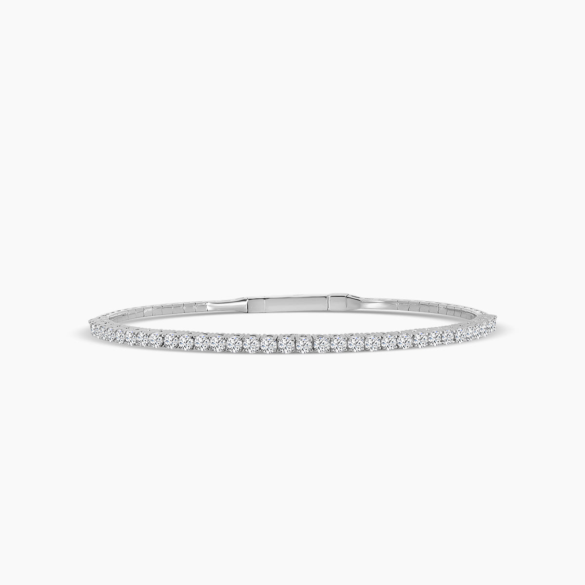 Classic 4 Prong 3.20 Ctw Flex Diamond Bangle Bracelet