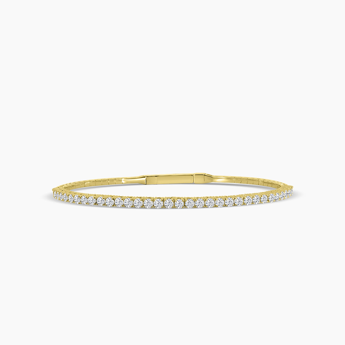 Classic 4 Prong 3.00 Ctw Flex Diamond Bangle Bracelet