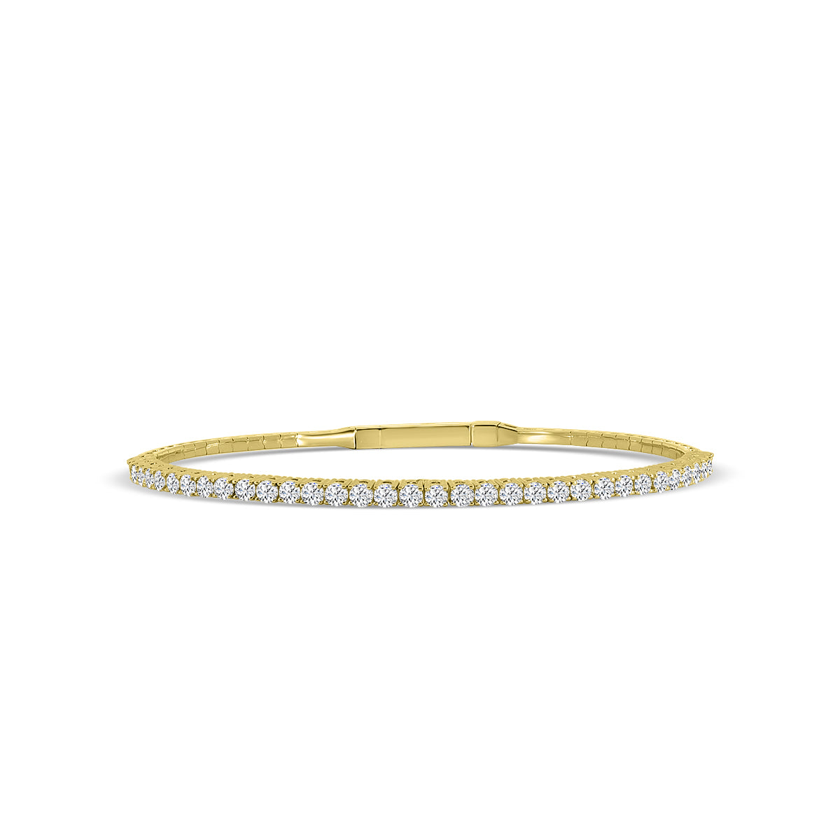 Classic 4 Prong 3.00 Ctw Flex Diamond Bangle Bracelet