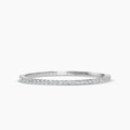 14KW Classic 4 Prong 3.20 Ctw Flex Diamond Bangle Bracelet