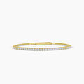 Lab Grown Classic 4 Prong 3.00 Ctw Flex Diamond Bangle Bracelet