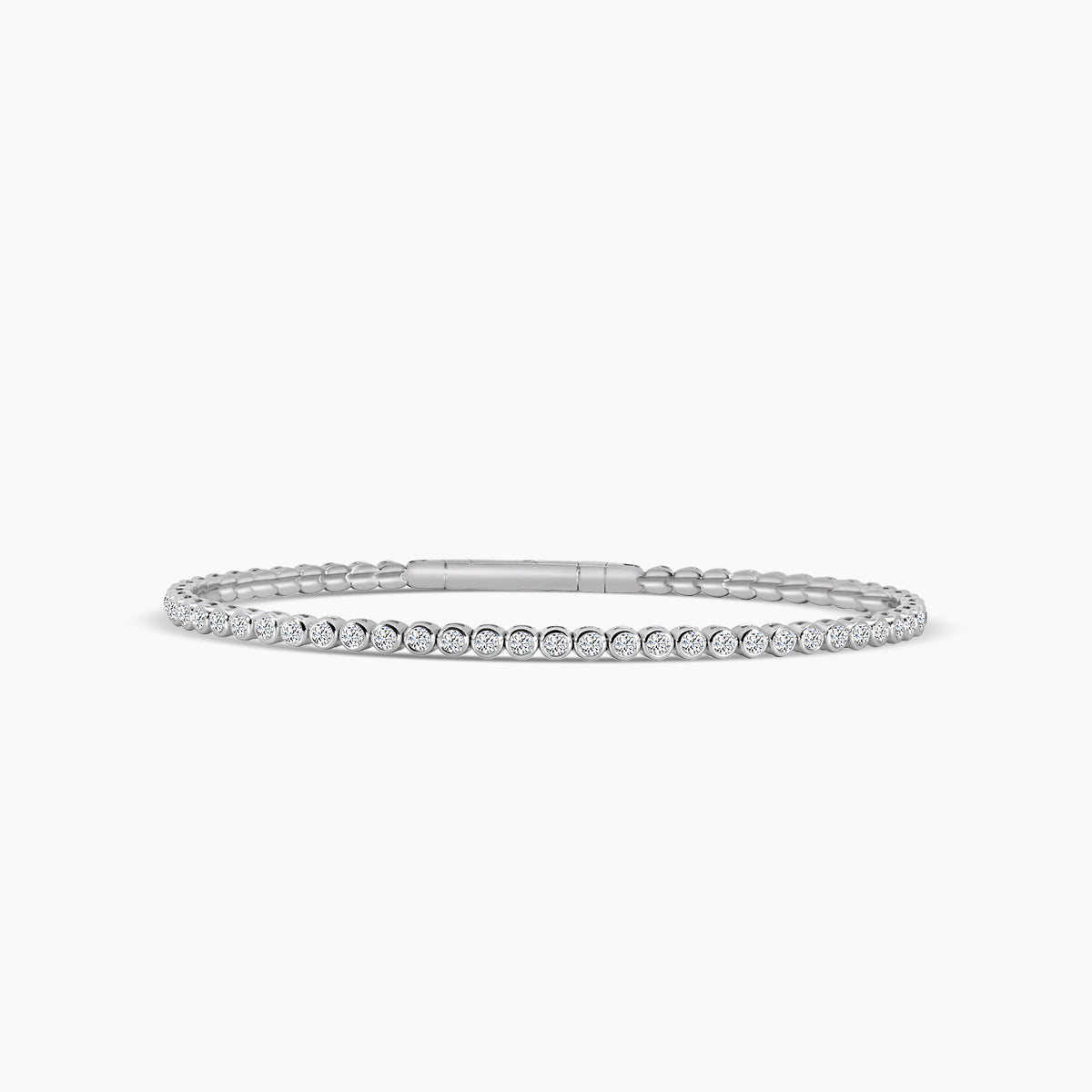 Classic 4 Prong 1.40 Ctw Flex Diamond Bangle Bracelet