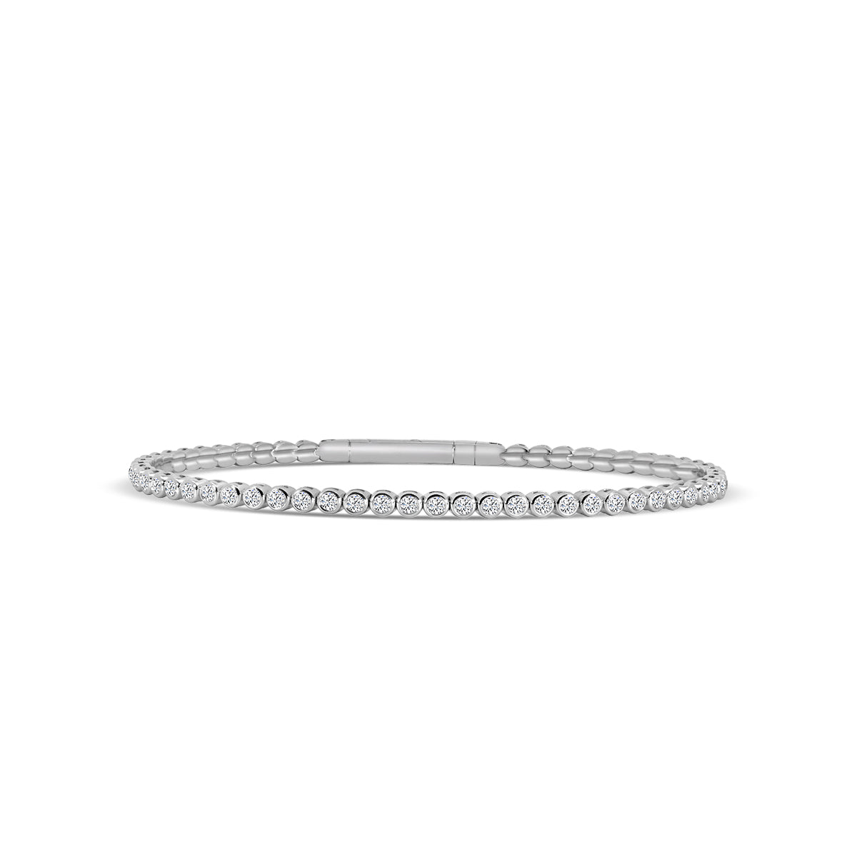 Classic 4 Prong 1.40 Ctw Flex Diamond Bangle Bracelet