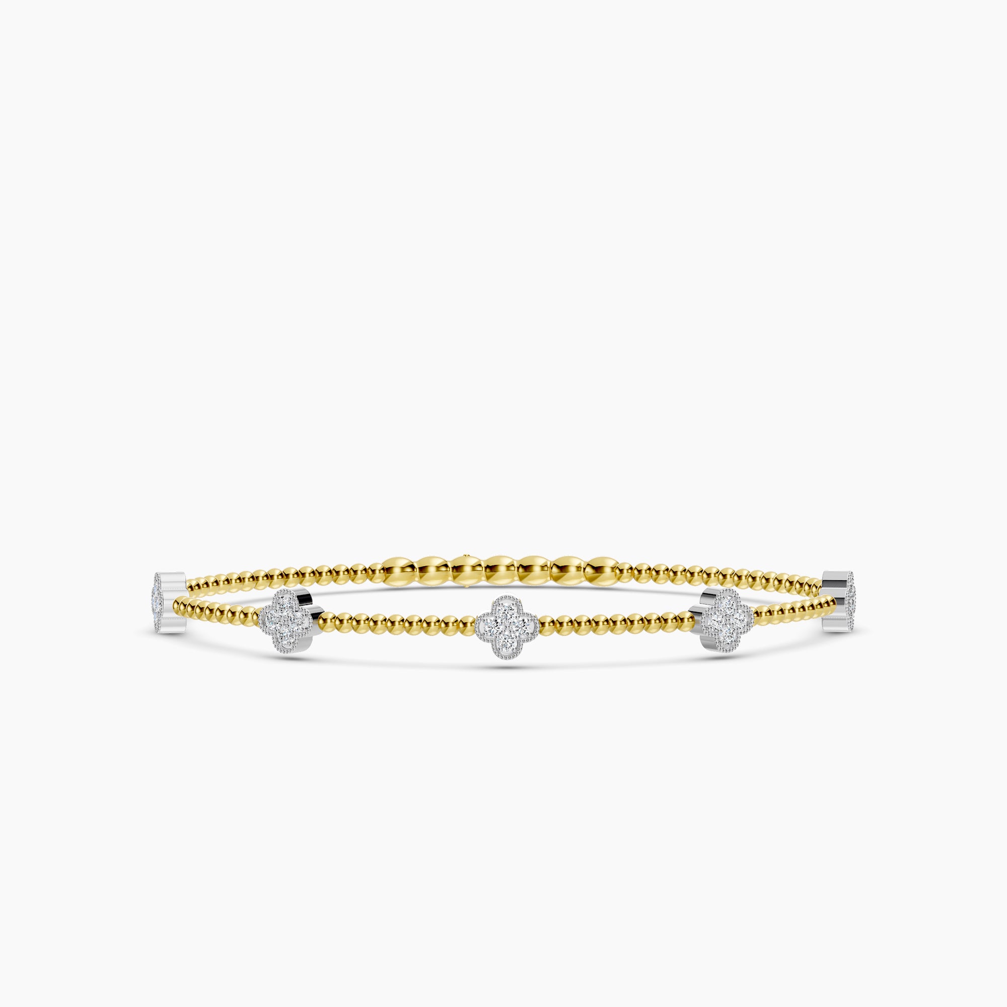 14TT Classic 4 Prong 0.35 Ctw Flex Diamond Bangle Bracelet