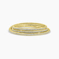 Classic 4 Prong 5.65 Ctw Spring Wrap Diamond Bangle Bracelet