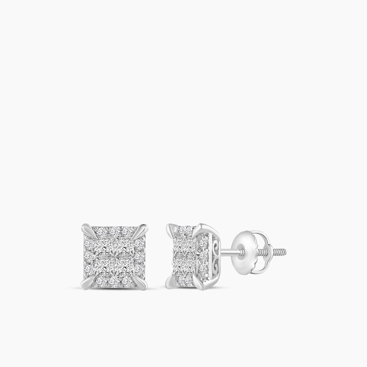 3/4CT DIA QUAD CENTER STUD EARRING