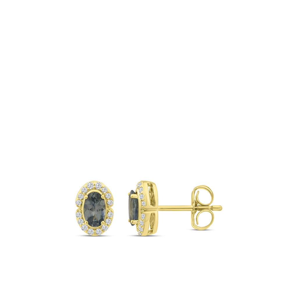 1/10 CTW RD FASHION EARRING WITH CTR OV MONTANA SAPH &JB&SC