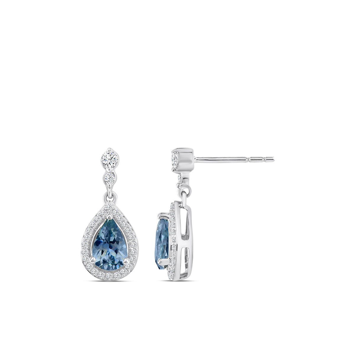 10KW 1/6 CTW RD FASHION EARRING WITH CTR PE MONTANA SAPH &JB&SC