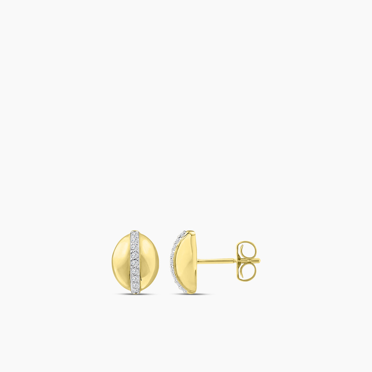 10KY 1/10 CTW RD FASHION EARRING WITH JBACK & SC