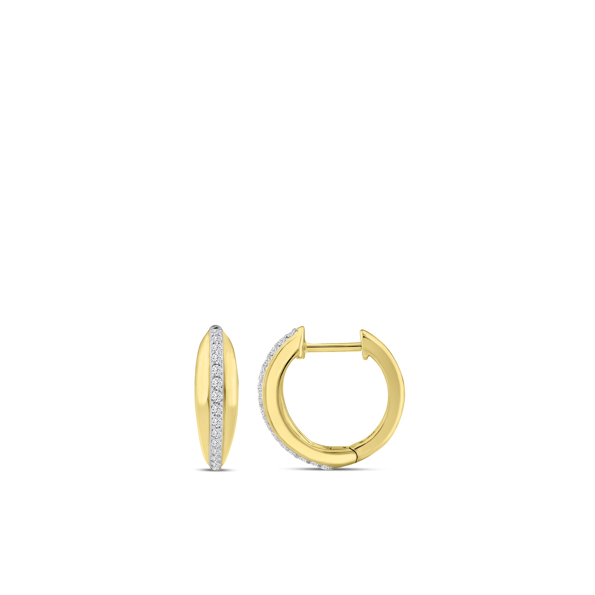 10KY 1/6 CTW RD FASHION EARRING WITH SINGLE CUT