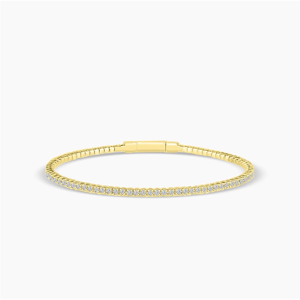 14KY 1 CTW RD BANGLE W/ CERT