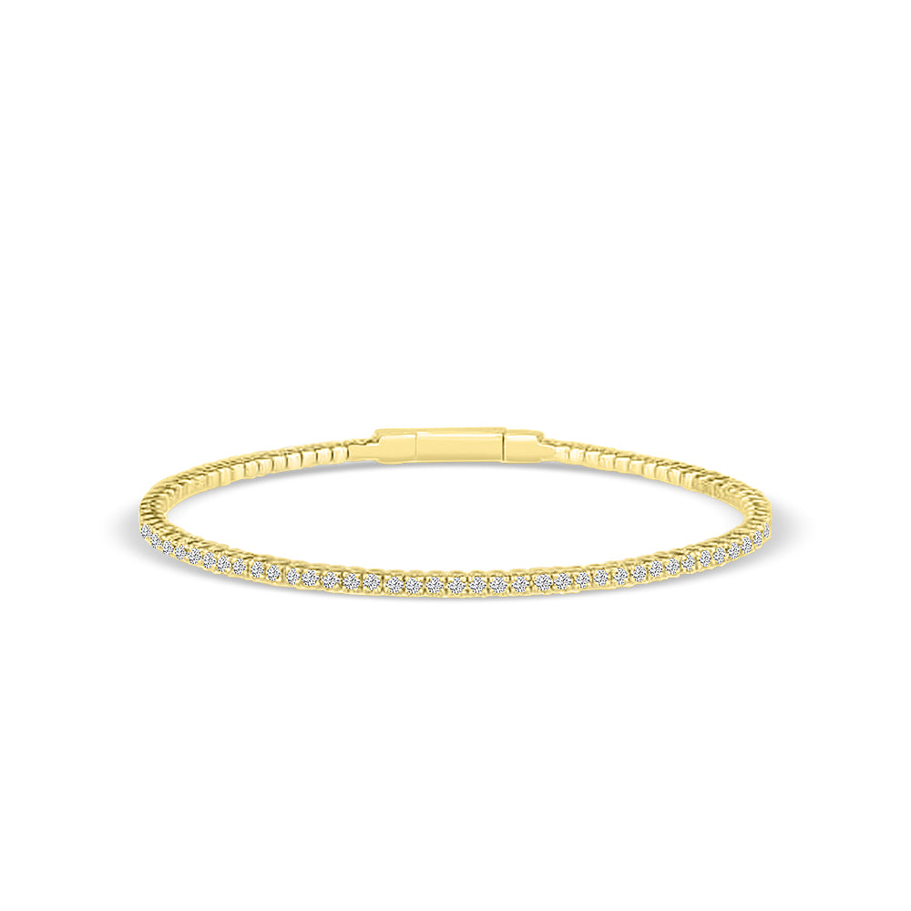 14KY 1 CTW RD BANGLE W/ CERT