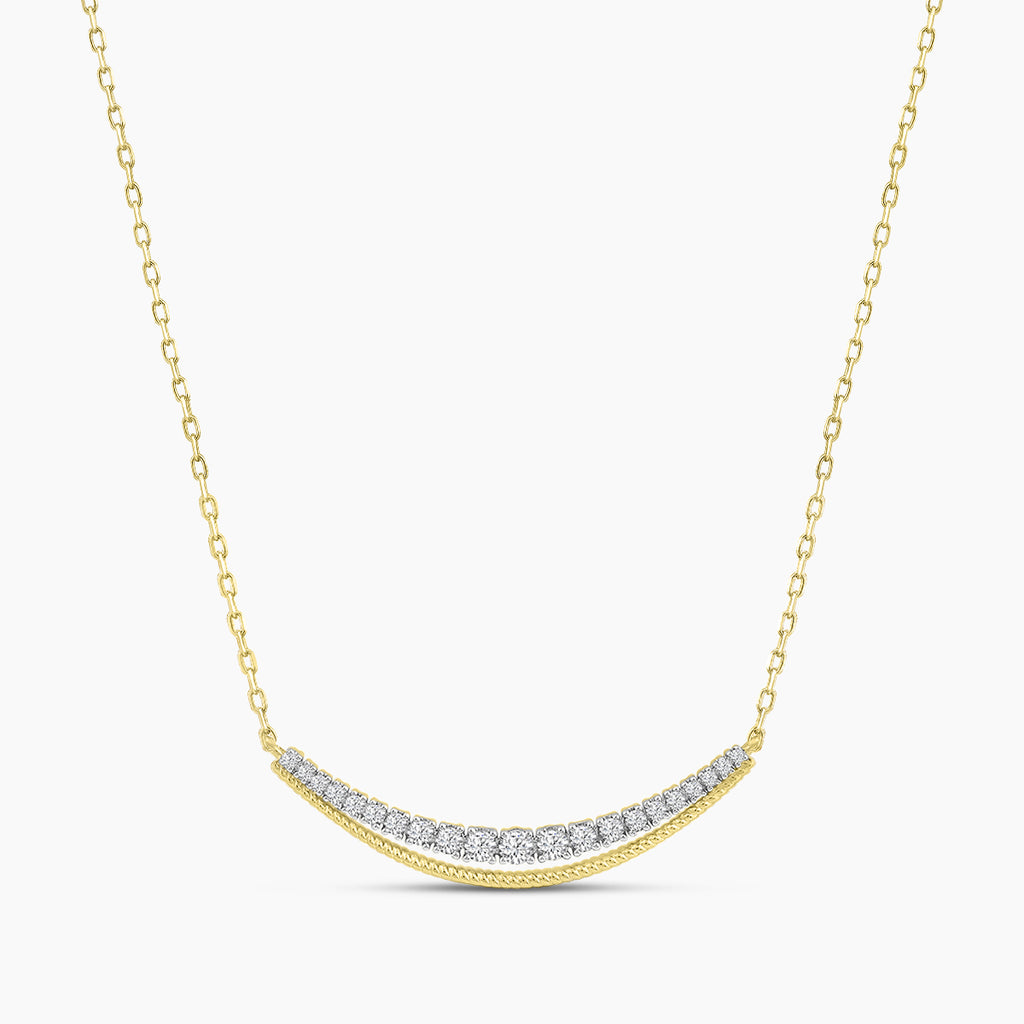 3/8 CTW RD MINI NECKLACE WITH CHAIN