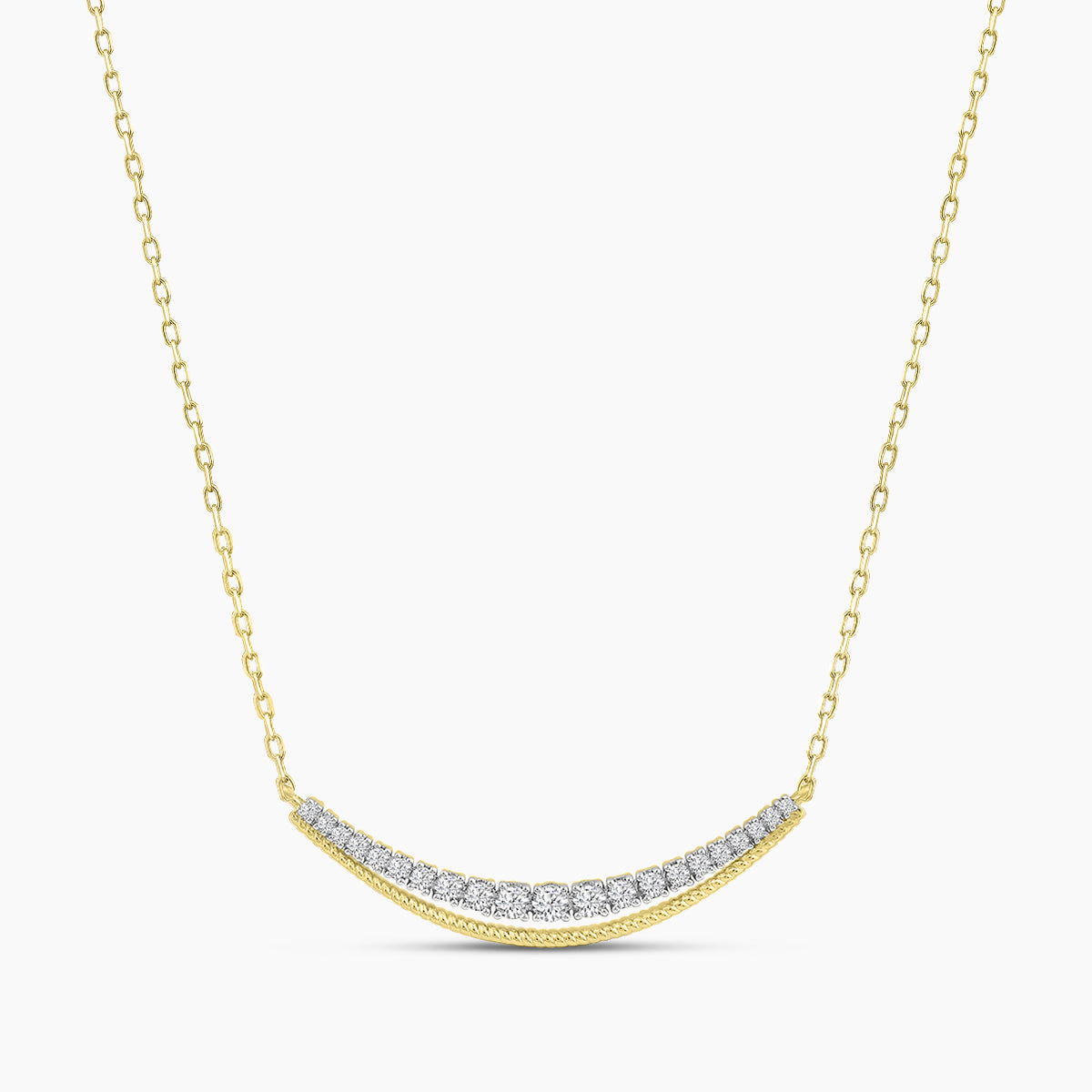 3/8 CTW RD MINI NECKLACE WITH CHAIN