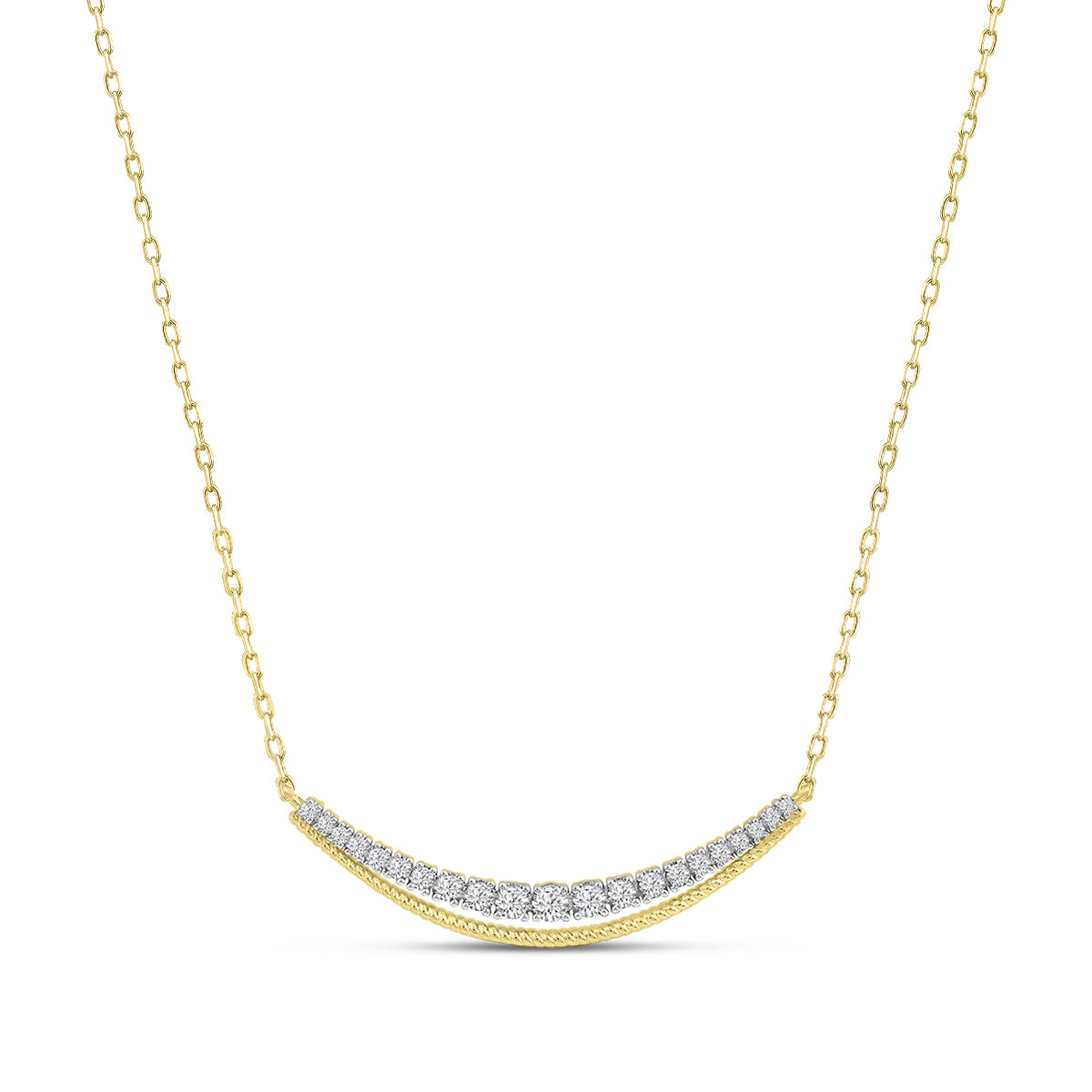 3/8 CTW RD MINI NECKLACE WITH CHAIN