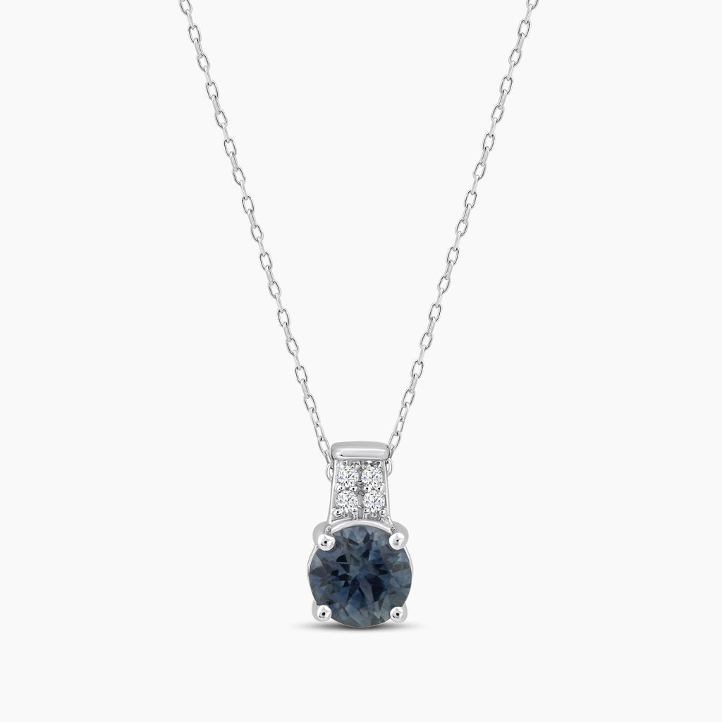 0.016 CTW RD FASHION PENDANT WITH CTR RD MONTANA SAPH &JB&SC