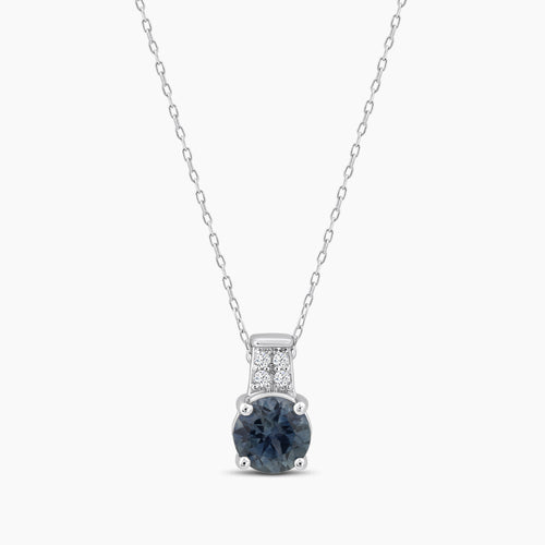 0.016 CTW RD FASHION PENDANT WITH CTR RD MONTANA SAPH &JB&SC