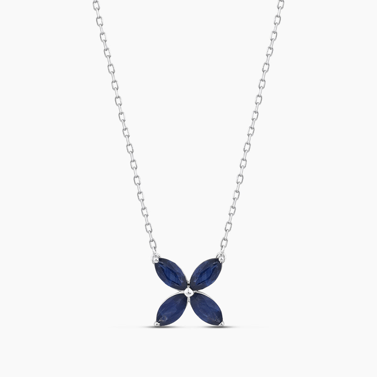 FASHION PENDANT WITH CHAIN & BLUE SAPPHIRE