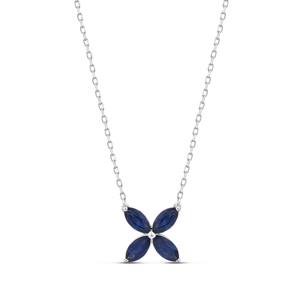 FASHION PENDANT WITH CHAIN & BLUE SAPPHIRE