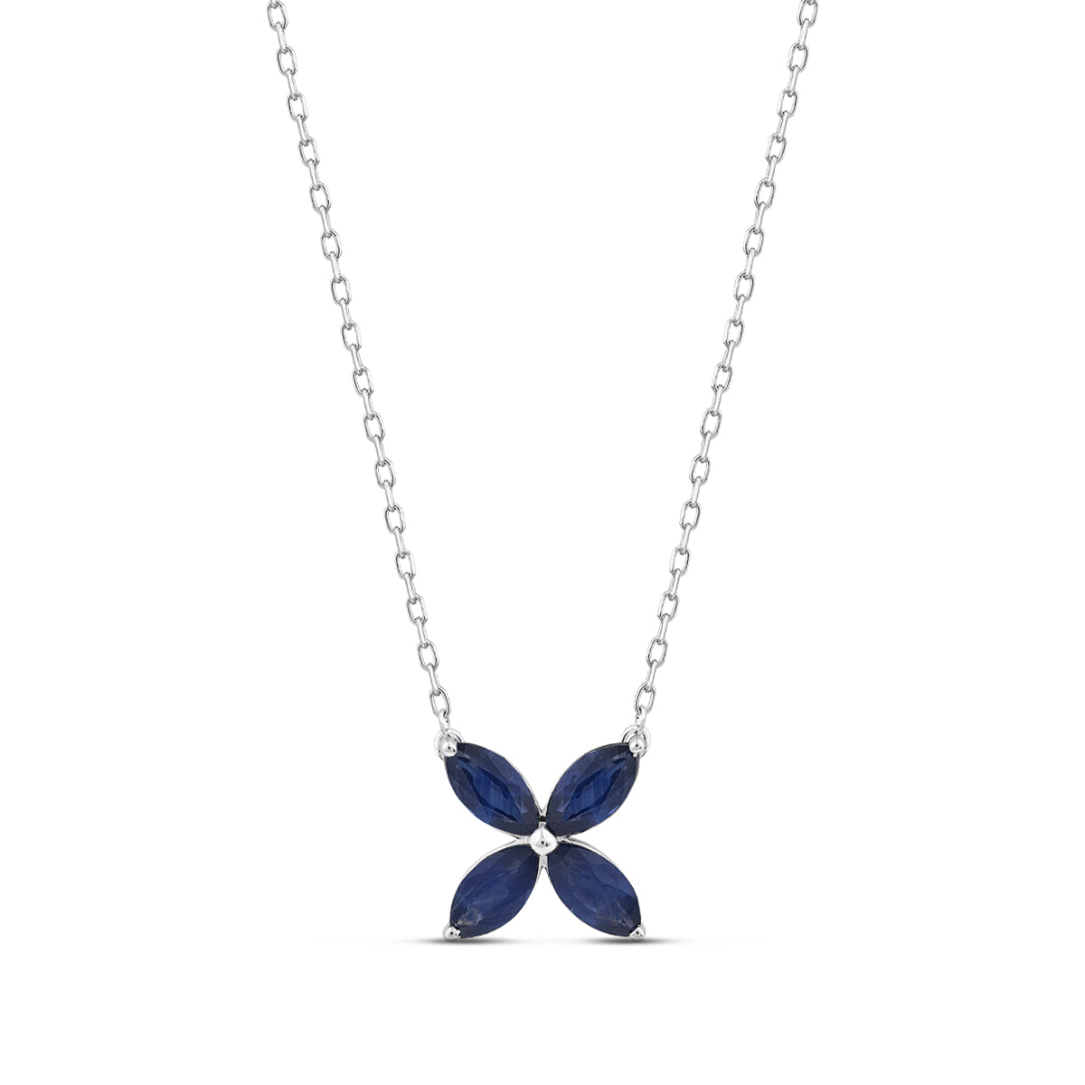 FASHION PENDANT WITH CHAIN & BLUE SAPPHIRE