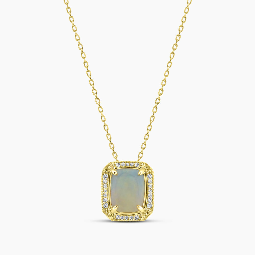 1/10 CTW OPAL FASHION PENDANT W/CHAIN W/SC & JBACK