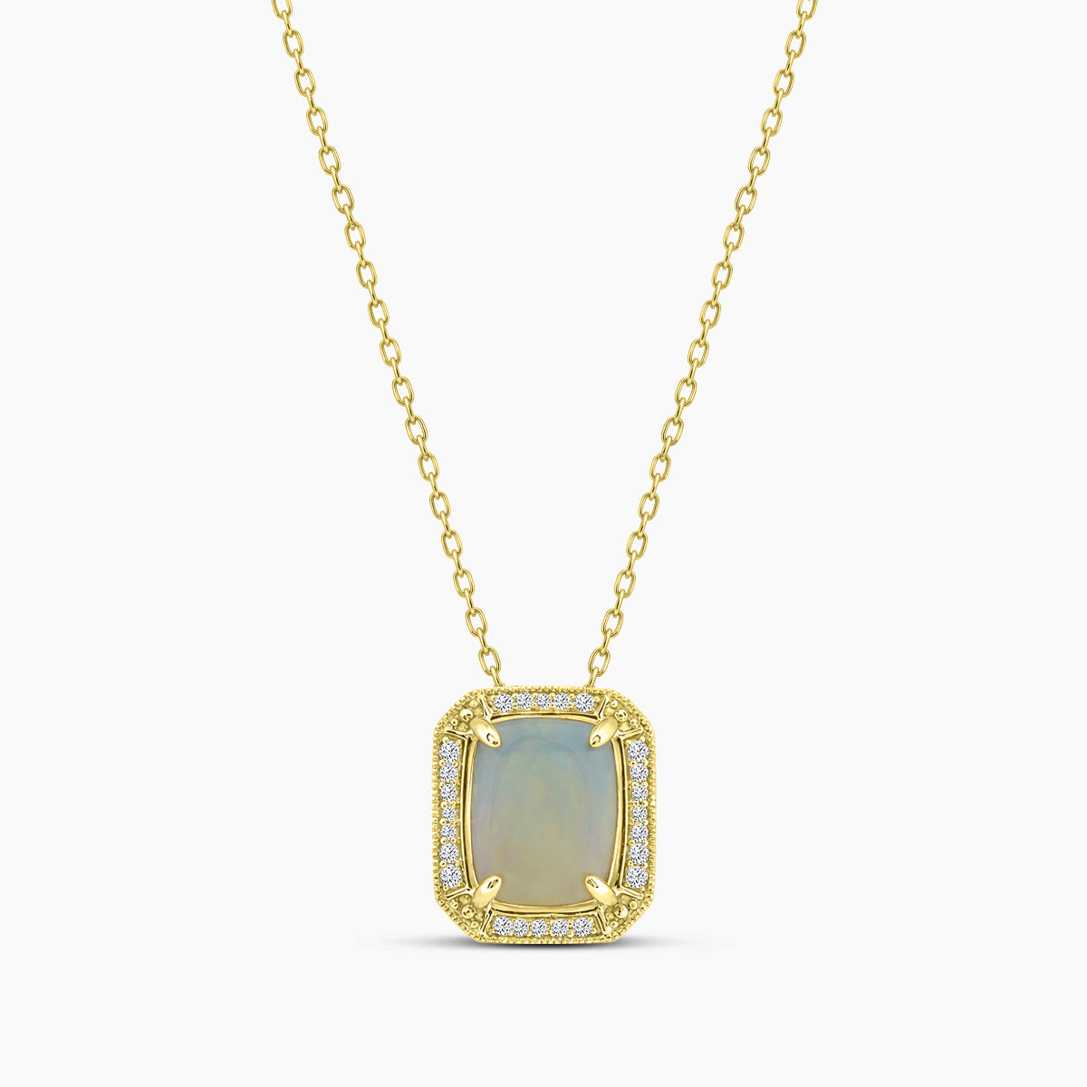 1/10 CTW OPAL FASHION PENDANT W/CHAIN W/SC & JBACK