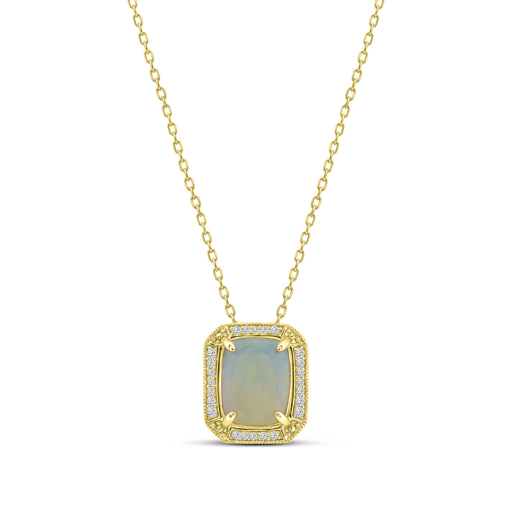 1/10 CTW OPAL FASHION PENDANT W/CHAIN W/SC & JBACK