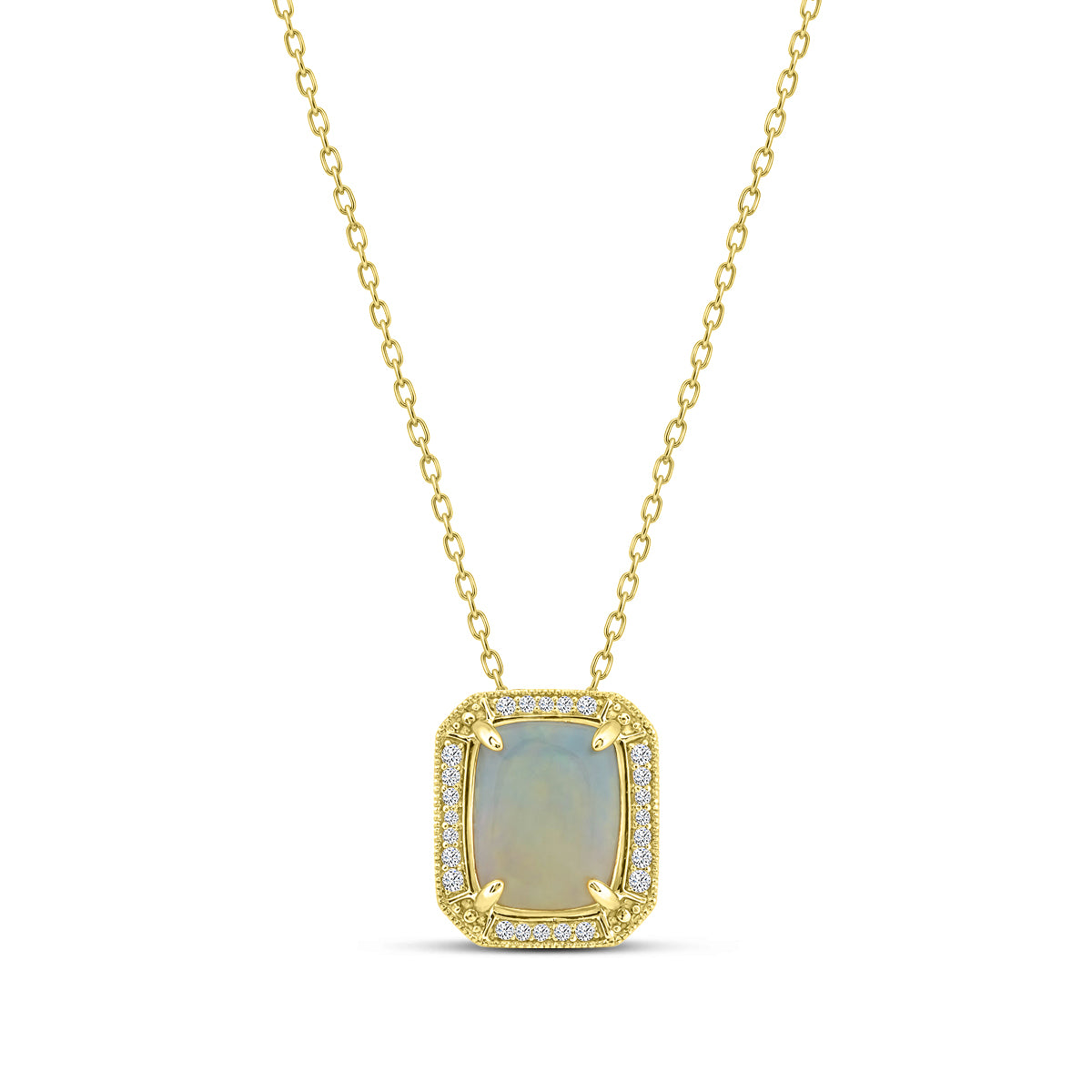 1/10 CTW OPAL FASHION PENDANT W/CHAIN W/SC & JBACK