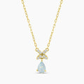 10KY 1/20 CTW FASHION PENDANT W/OPAL W/J & CHAIN