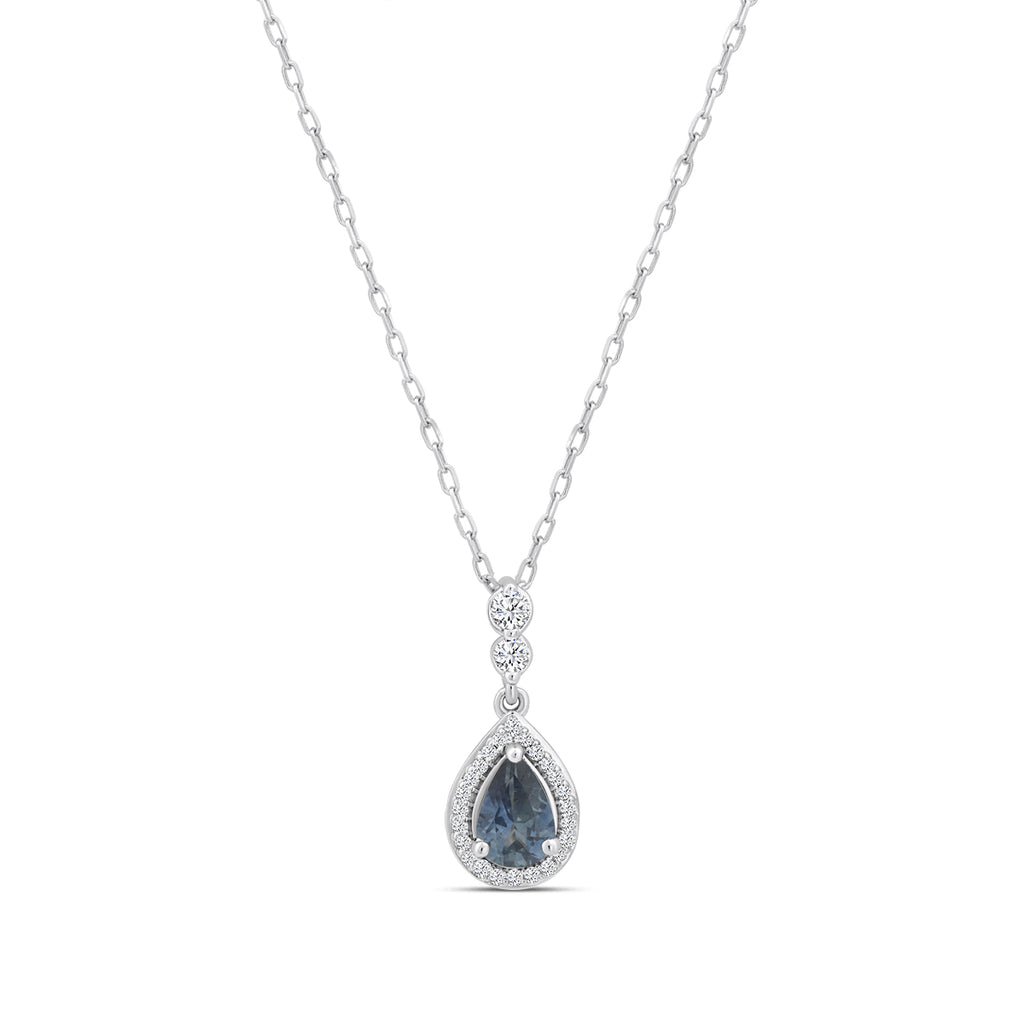 10KW 1/10 CTW RD FASHION PENDANT WITH CTR PE MONTANA SAPH &JB&SC