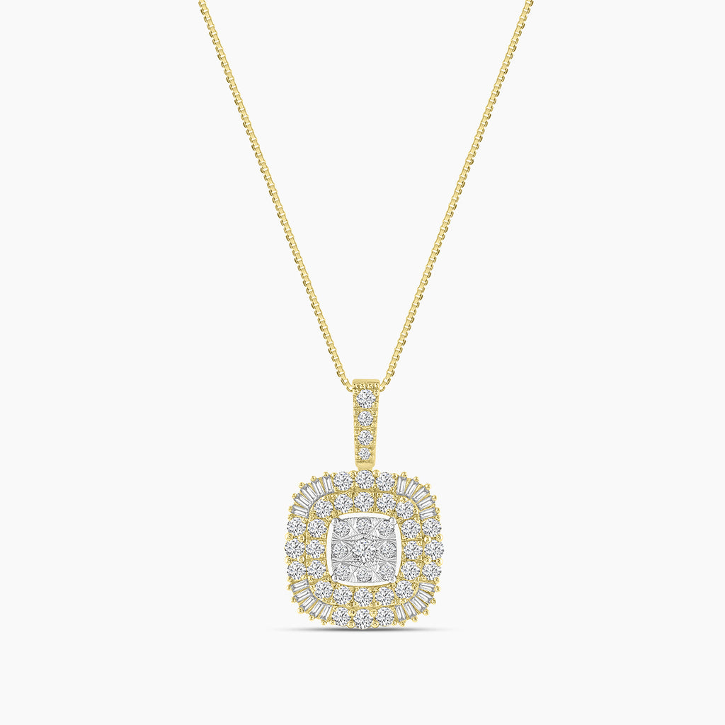 14TT 2CTTW DIA CUSHION AVATAR+ PENDANT