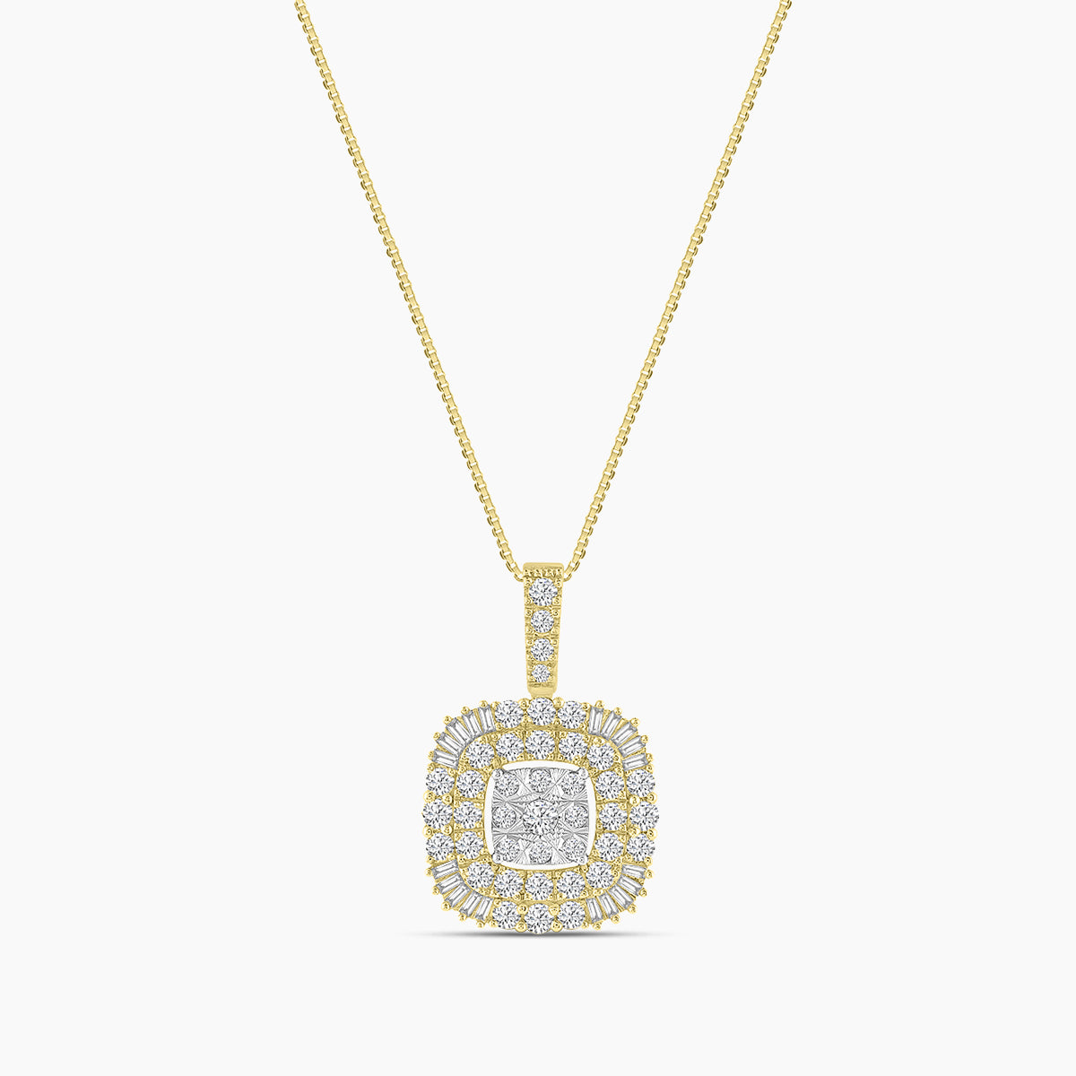 14TT 2CTTW DIA CUSHION AVATAR+ PENDANT
