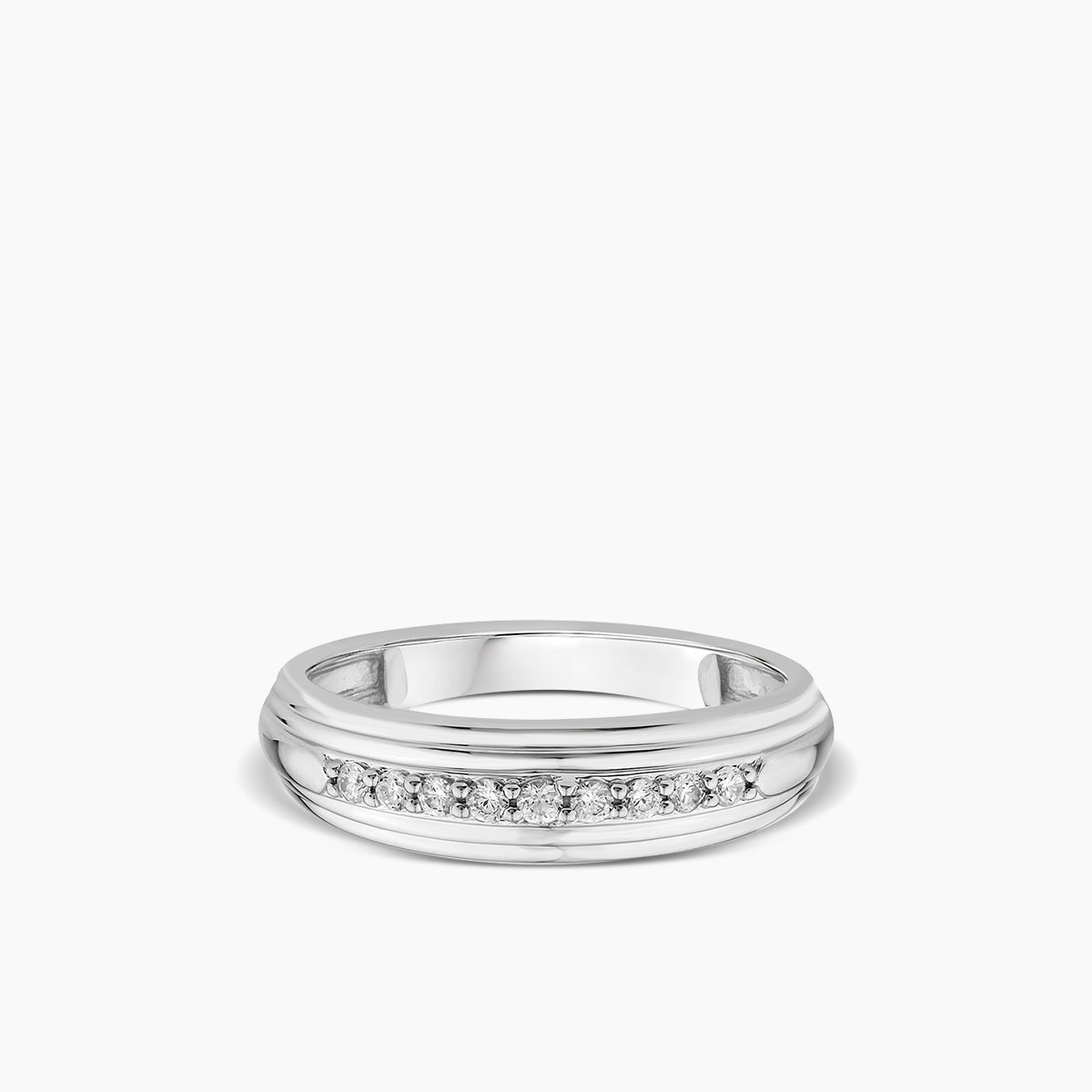 0.20 CTW RD MENS RING W/J-BACK