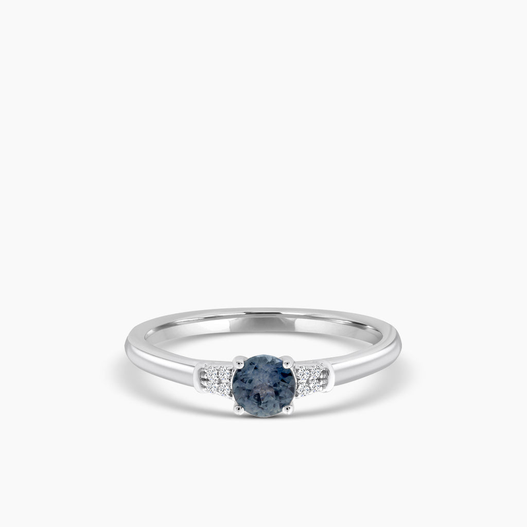 1/15 CTW RD ENGAGEMENT RING WITH CTR RD MONTANA SAPH &JB&SC
