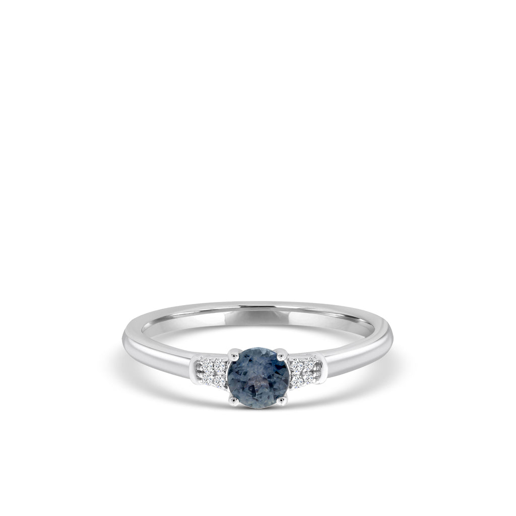 1/15 CTW RD ENGAGEMENT RING WITH CTR RD MONTANA SAPH &JB&SC