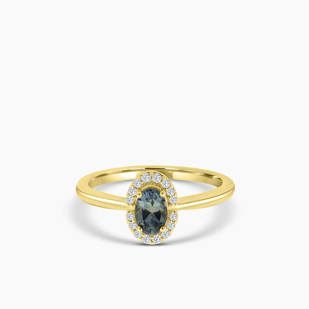 1/10 CTW RD FASHION RING WITH CTR OV MONTANA SAPH &JB&SC