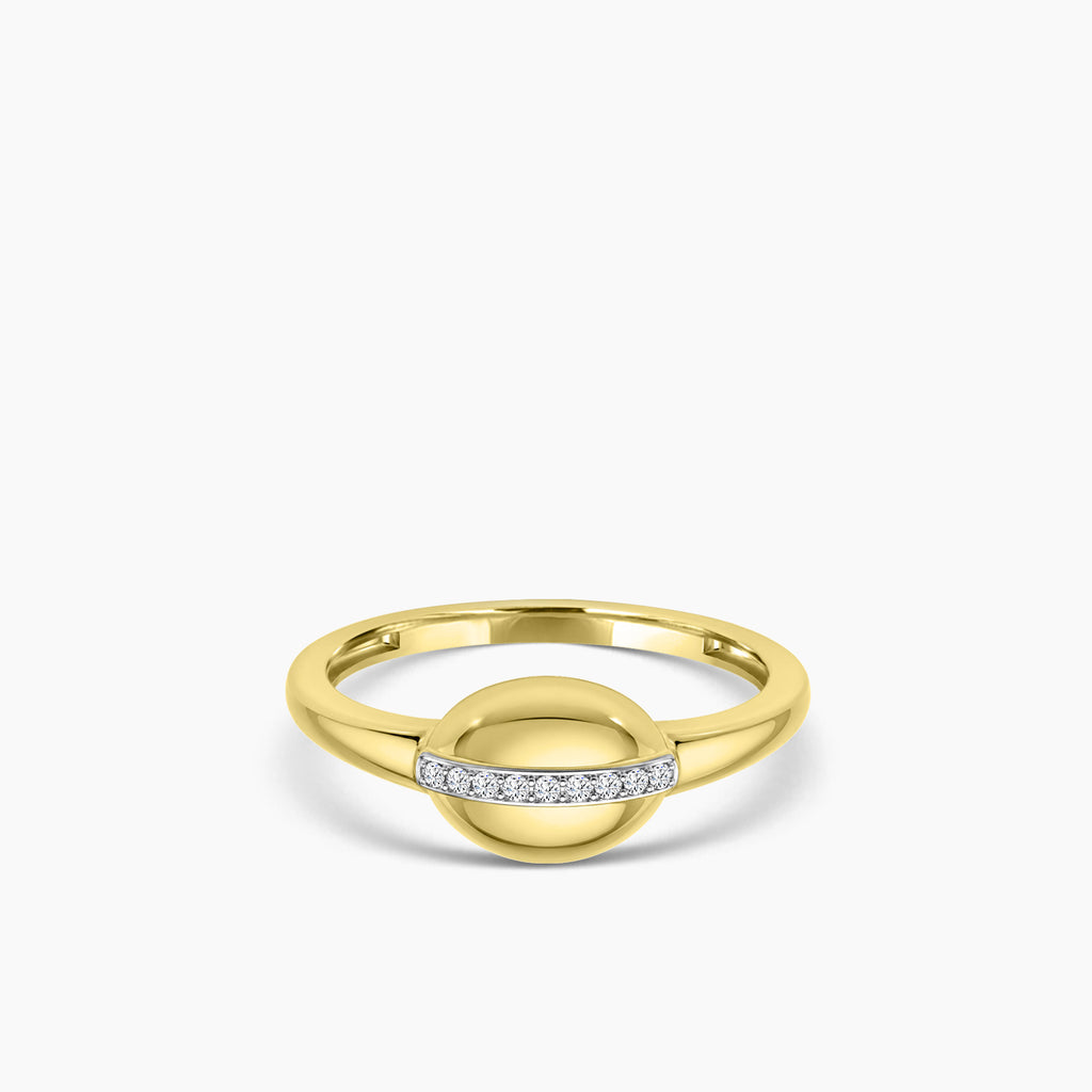 10KY 0.05 CTW RD FASHION RING WITH JBACK