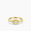 10KY 0.05 CTW RD FASHION RING WITH JBACK