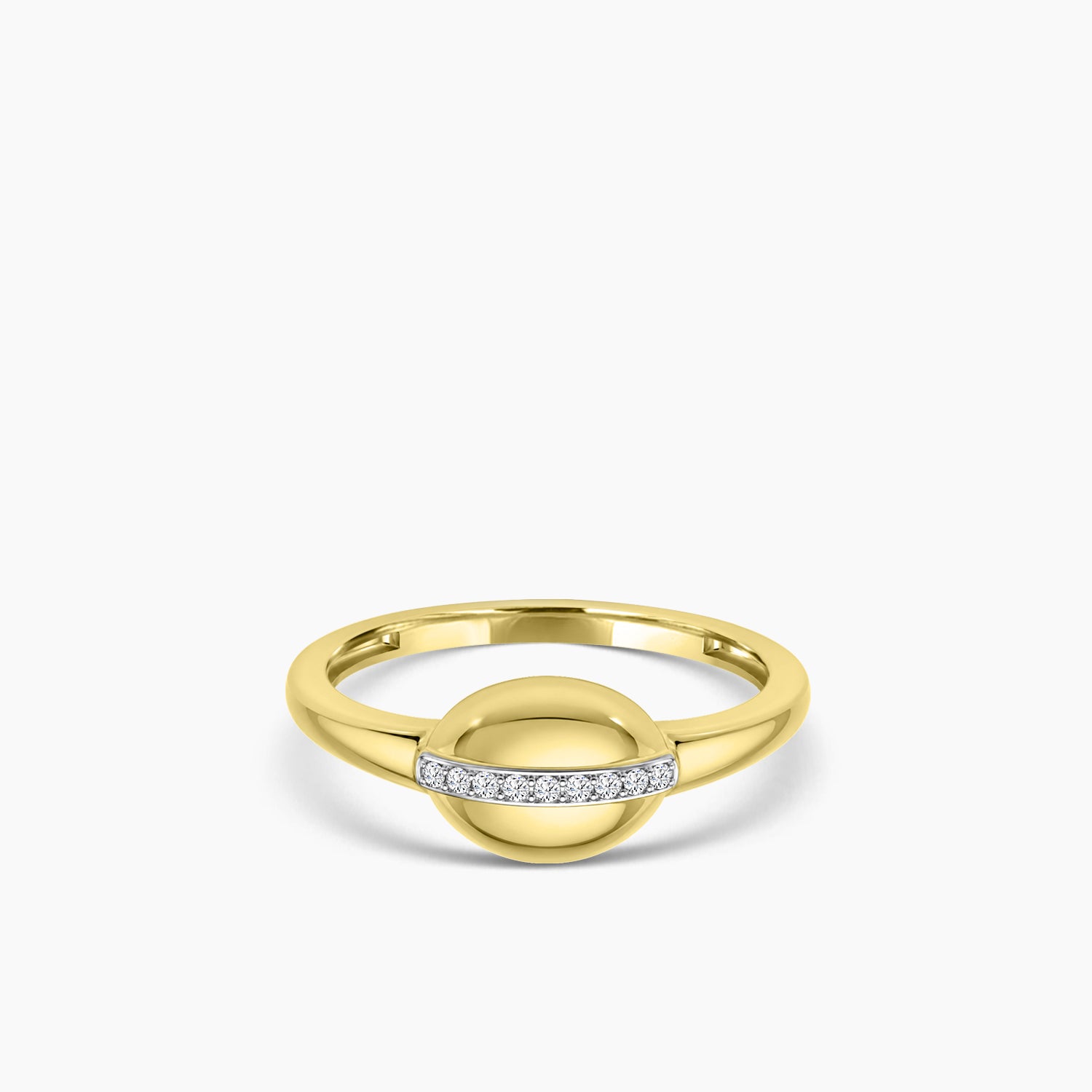 10KY 0.05 CTW RD FASHION RING WITH JBACK