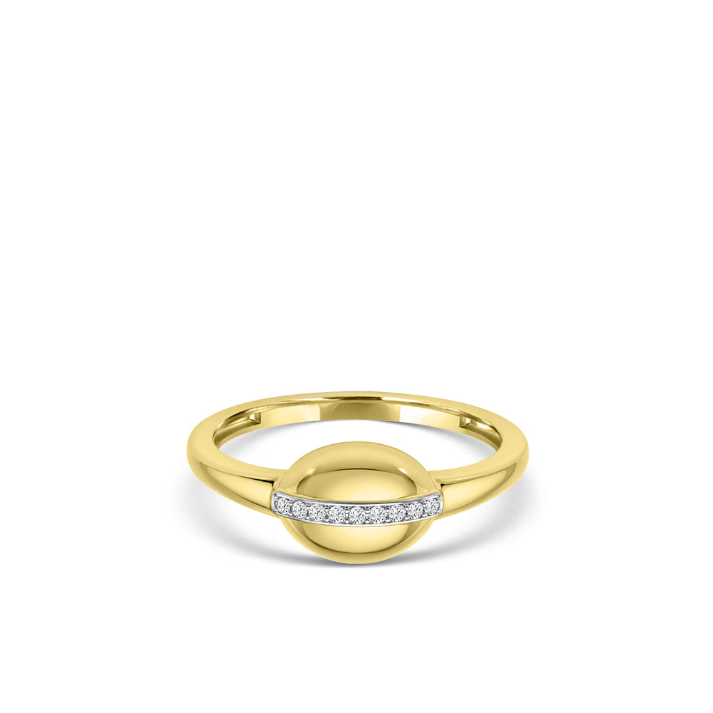 10KY 0.05 CTW RD FASHION RING WITH JBACK