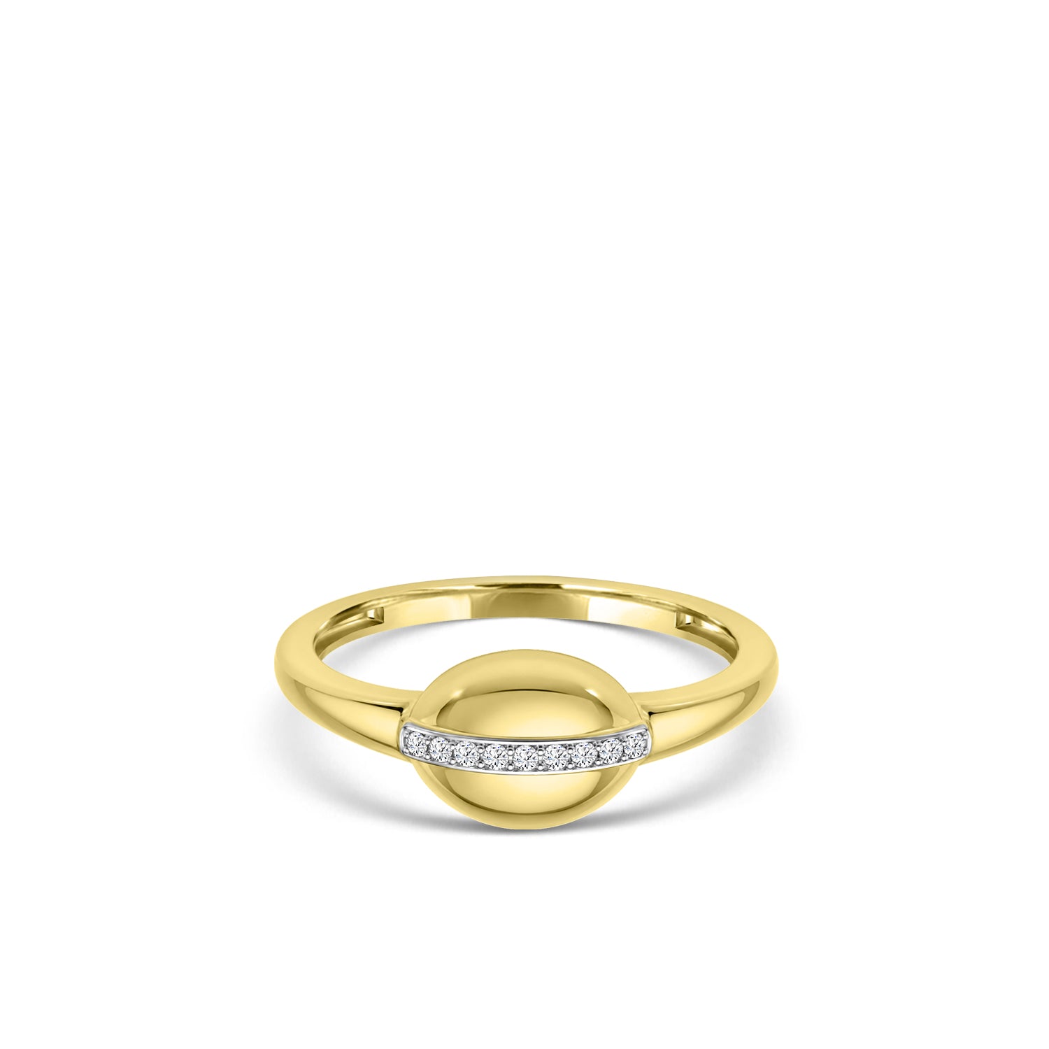 10KY 0.05 CTW RD FASHION RING WITH JBACK