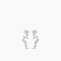 18KW 1.032 CTW DIAMOND VINES EARRINGS (10RD-0.35,2RD-0.21,6MQ-0.47)