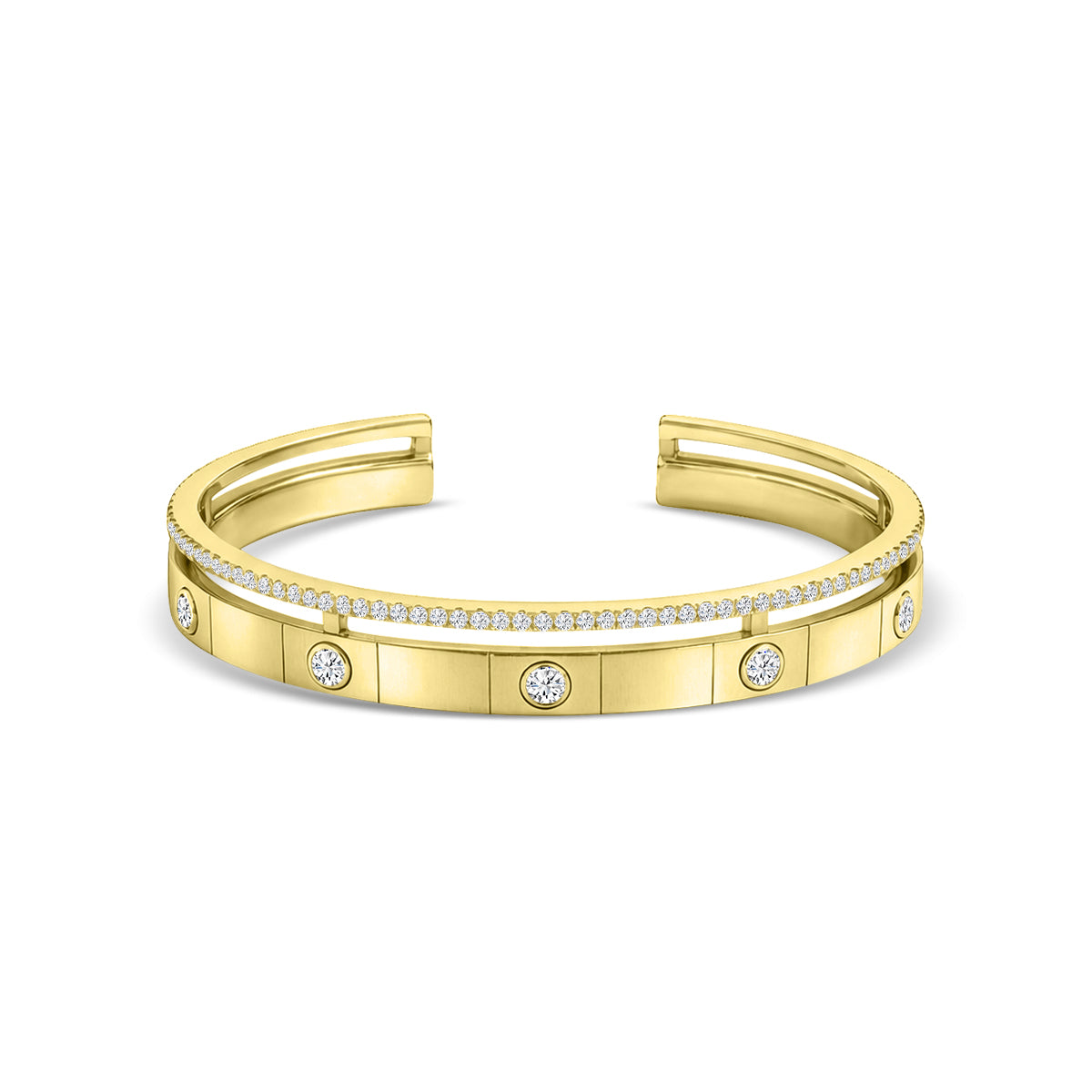 18KY 1.206 CTW DIAMOND CHELSEA BANGLE