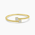 18KY 0.608 CTW DIAMOND DECO BANGLE (2AC-0.21,16BG-0.40)