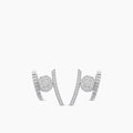 18KW 1.502 CTW DIAMOND DECO EARRINGS