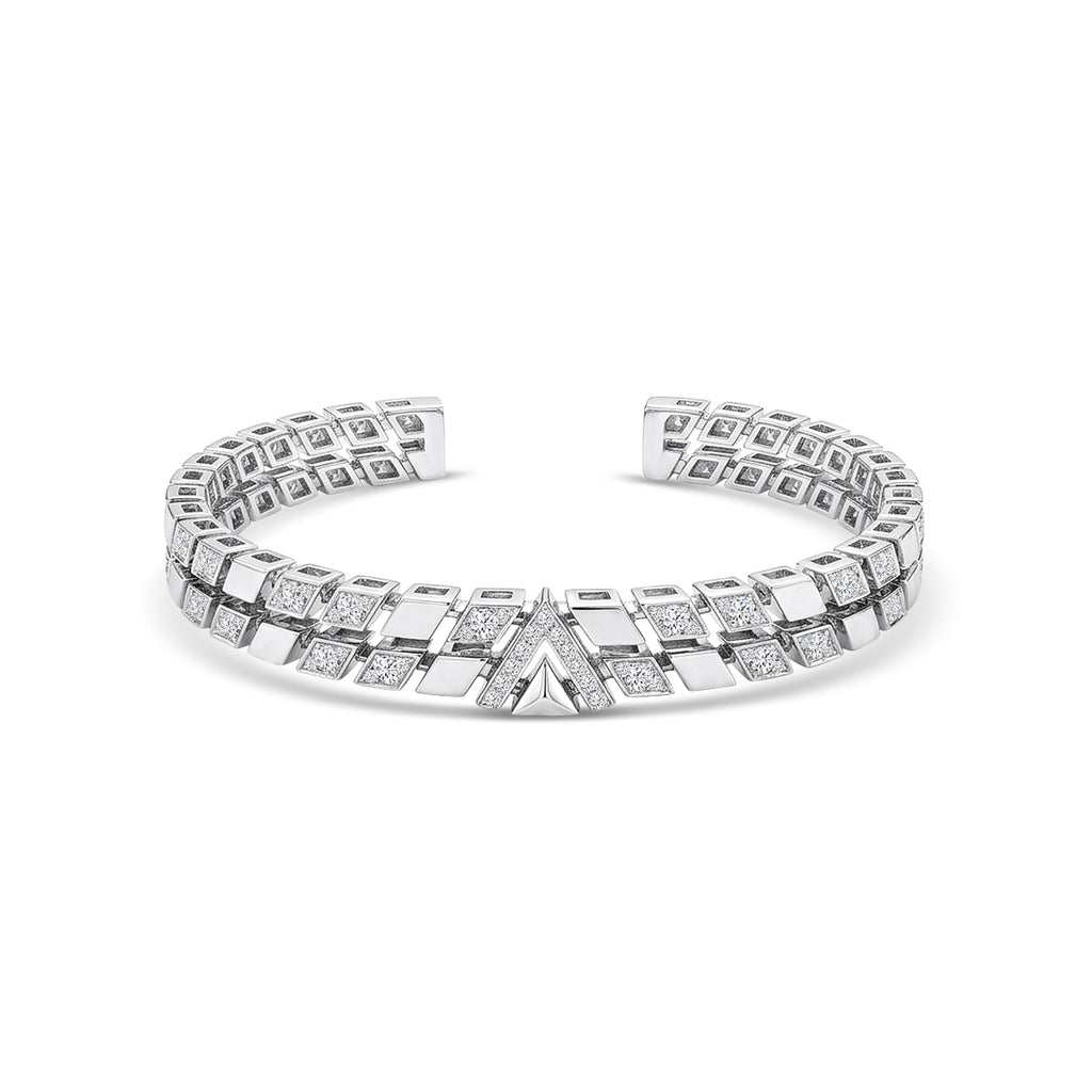 18KW 1.197 CTW DIAMOND AVANT BANGLE