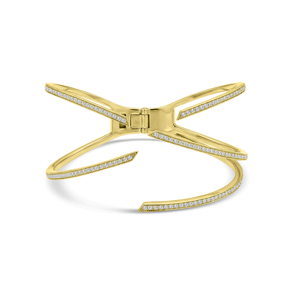 18KY 1.31 CTW DIAMOND IVIV BANGLE
