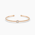 18KR 0.275 CTW DIAMOND ROCK BANGLE (16RD-0.04,1RD-0.24)
